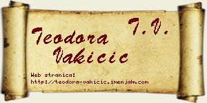 Teodora Vakičić vizit kartica